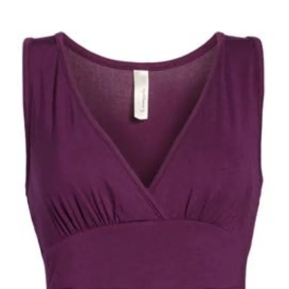 Loveappella Women's Purple Rayon VNeck
Sleeveless Casual Long Maxi Dress Size PM - Picture 11 of 12